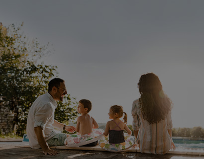 Family in Swimming Pool